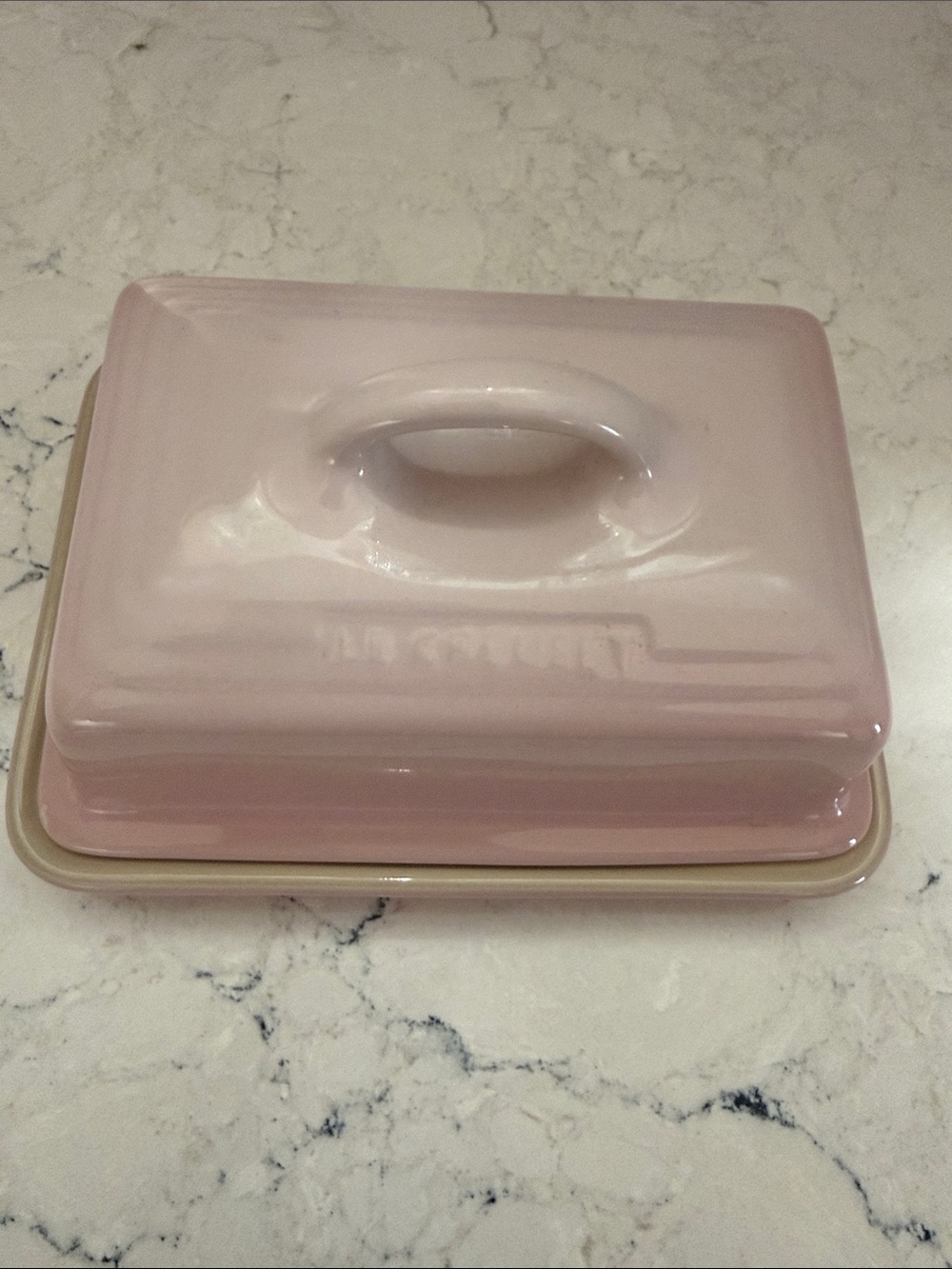 Le Creuset Shell Pink UK Butter dish